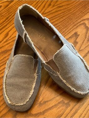 Aerosoles So Soft Canvas Loafers, Tan, Women’s Sz 7